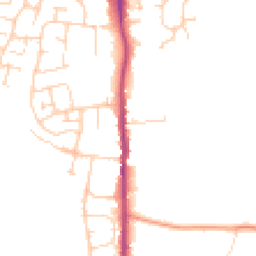 Daytime road noise heatmap for TN12 0AS