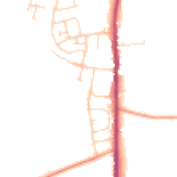 Daytime road noise heatmap for TN12 0BD