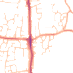 Daytime road noise heatmap for TN12 0BT
