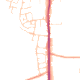 Daytime road noise heatmap for TN12 0BZ
