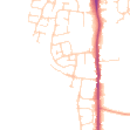Daytime road noise heatmap for TN12 0LG