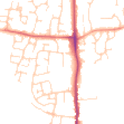 Daytime road noise heatmap for TN12 0NQ