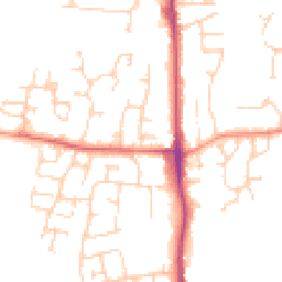 Daytime road noise heatmap for TN12 0PJ