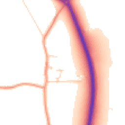 Daytime road noise heatmap for TN12 5BF