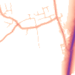 Daytime road noise heatmap for TN12 5EU