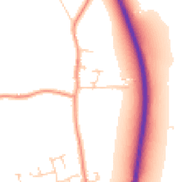 Daytime road noise heatmap for TN12 5HQ