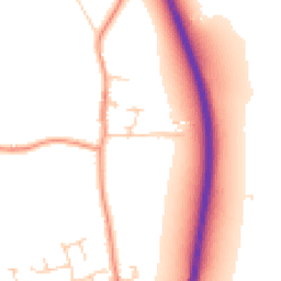Daytime road noise heatmap for TN12 5HT