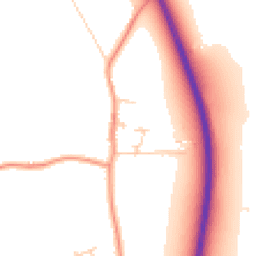 Daytime road noise heatmap for TN12 5JA