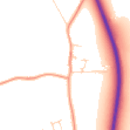Daytime road noise heatmap for TN12 5JE