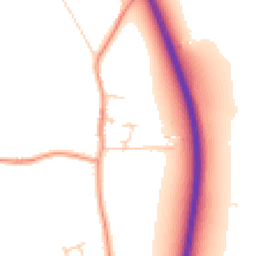 Daytime road noise heatmap for TN12 5JN