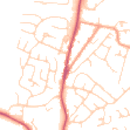Daytime road noise heatmap for TN12 6DX