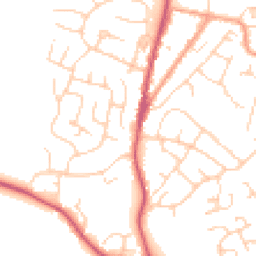 Daytime road noise heatmap for TN12 6DY