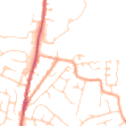 Daytime road noise heatmap for TN12 6EW