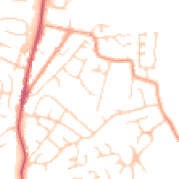 Daytime road noise heatmap for TN12 6JQ