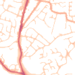 Daytime road noise heatmap for TN12 6JT