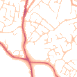 Daytime road noise heatmap for TN12 6LG