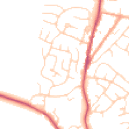 Daytime road noise heatmap for TN12 6UW