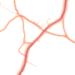 Daytime road noise heatmap for TN12 7JS