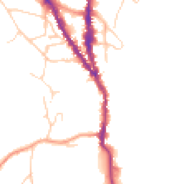 Daytime road noise heatmap for TN13 1AG