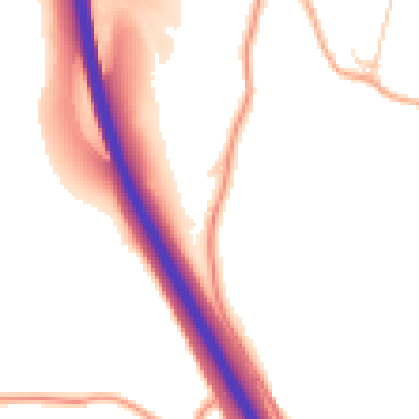 Daytime road noise heatmap for TN13 1BF
