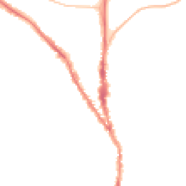 Night-time road noise heatmap for TN13 1DD