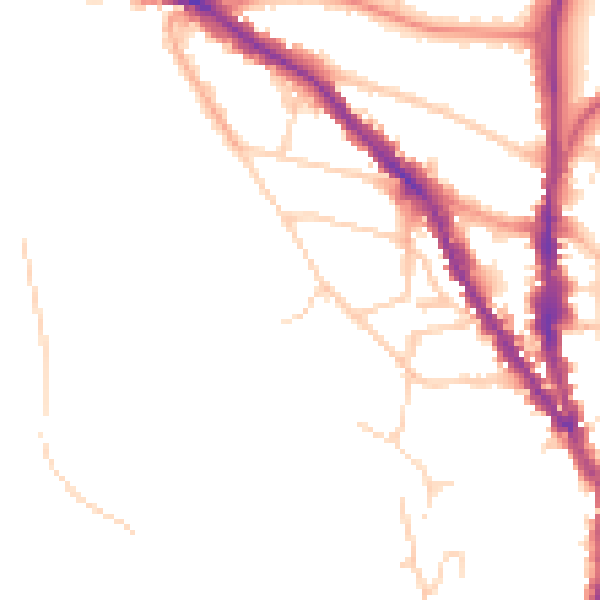Daytime road noise heatmap for TN13 1EN