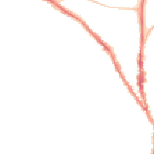 Night-time road noise heatmap for TN13 1EN