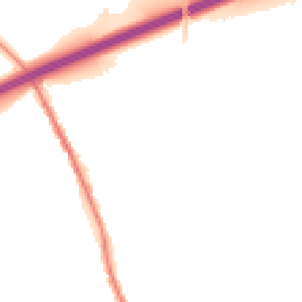 Night-time road noise heatmap for TN13 2AF