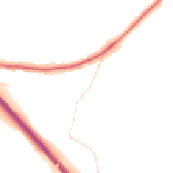 Night-time road noise heatmap for TN13 2PP