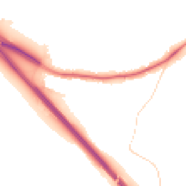 Night-time road noise heatmap for TN13 2QG