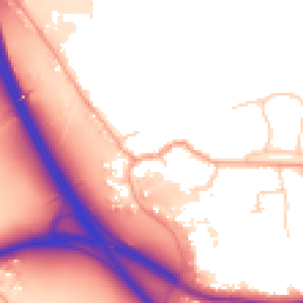 Daytime road noise heatmap for TN13 2RN