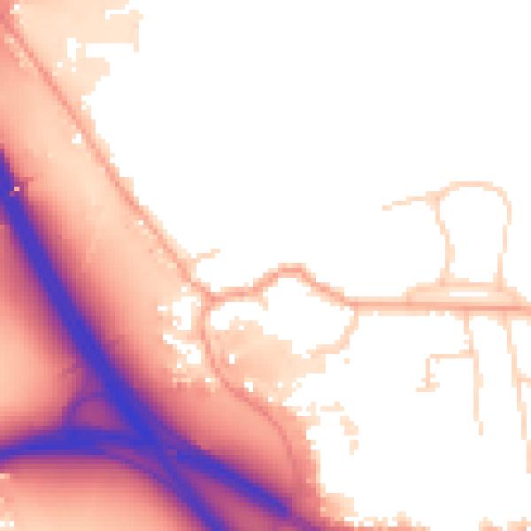 Daytime road noise heatmap for TN13 2RS