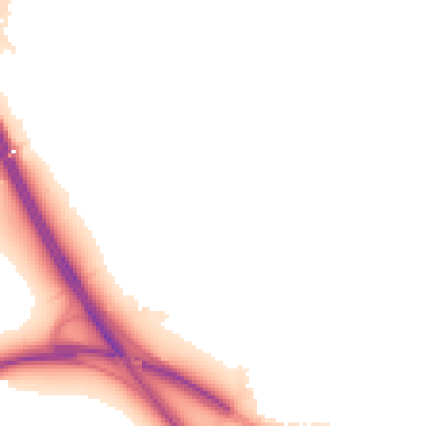 Night-time road noise heatmap for TN13 2RS