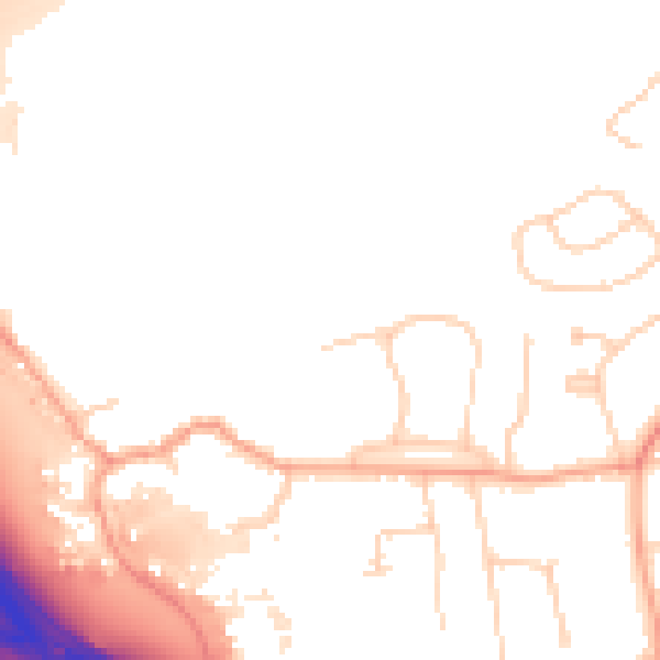 Daytime road noise heatmap for TN13 2SJ