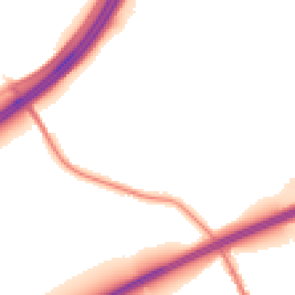 Night-time road noise heatmap for TN13 2TJ