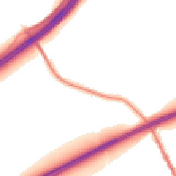 Night-time road noise heatmap for TN13 2TR