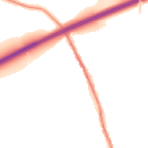 Night-time road noise heatmap for TN13 2UN