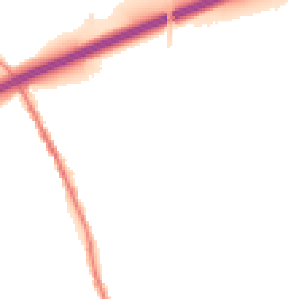 Night-time road noise heatmap for TN13 2YD