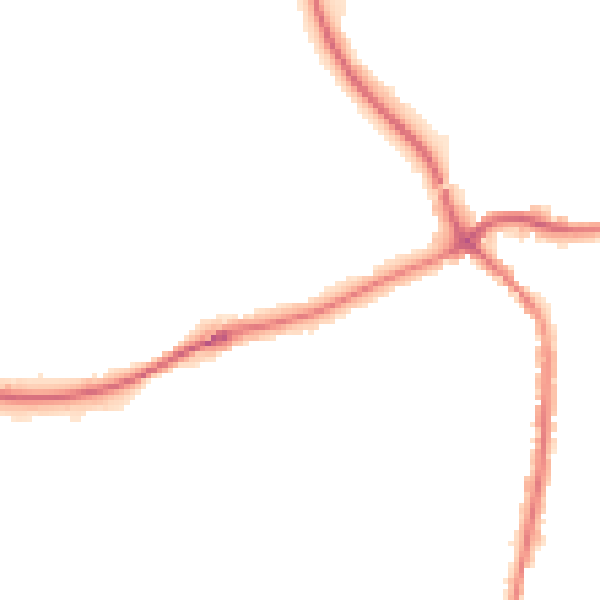 Night-time road noise heatmap for TN13 3QL