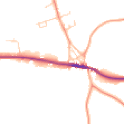 Daytime road noise heatmap for TN15 0AF