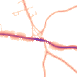 Daytime road noise heatmap for TN15 0AN