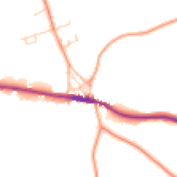 Daytime road noise heatmap for TN15 0AS