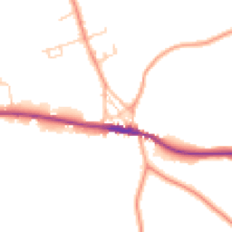Daytime road noise heatmap for TN15 0AU