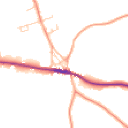 Daytime road noise heatmap for TN15 0AY