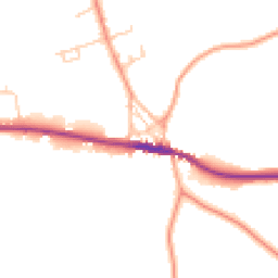 Daytime road noise heatmap for TN15 0BD
