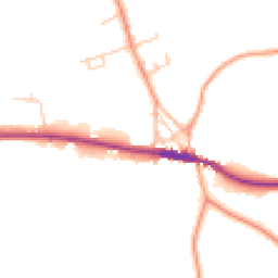 Daytime road noise heatmap for TN15 0BF