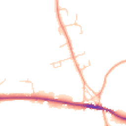 Daytime road noise heatmap for TN15 0DJ