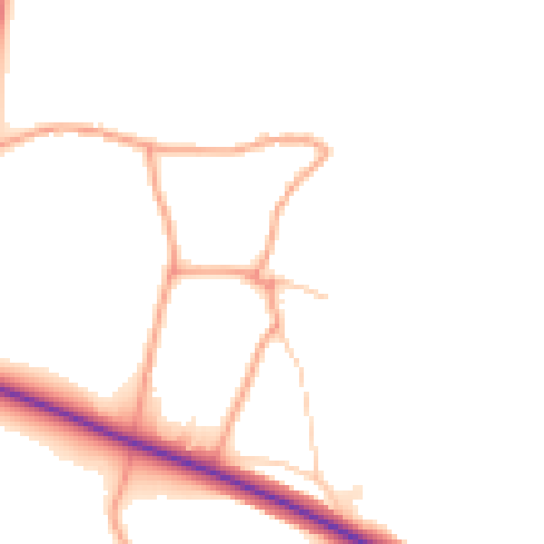 Daytime road noise heatmap for TN15 0EU