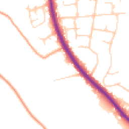 Daytime road noise heatmap for TN15 6BA