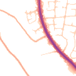 Daytime road noise heatmap for TN15 6BL